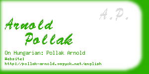 arnold pollak business card